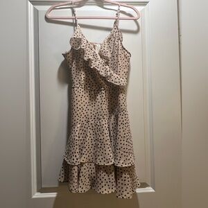 Japna Cream and Black Polka Dot Dress